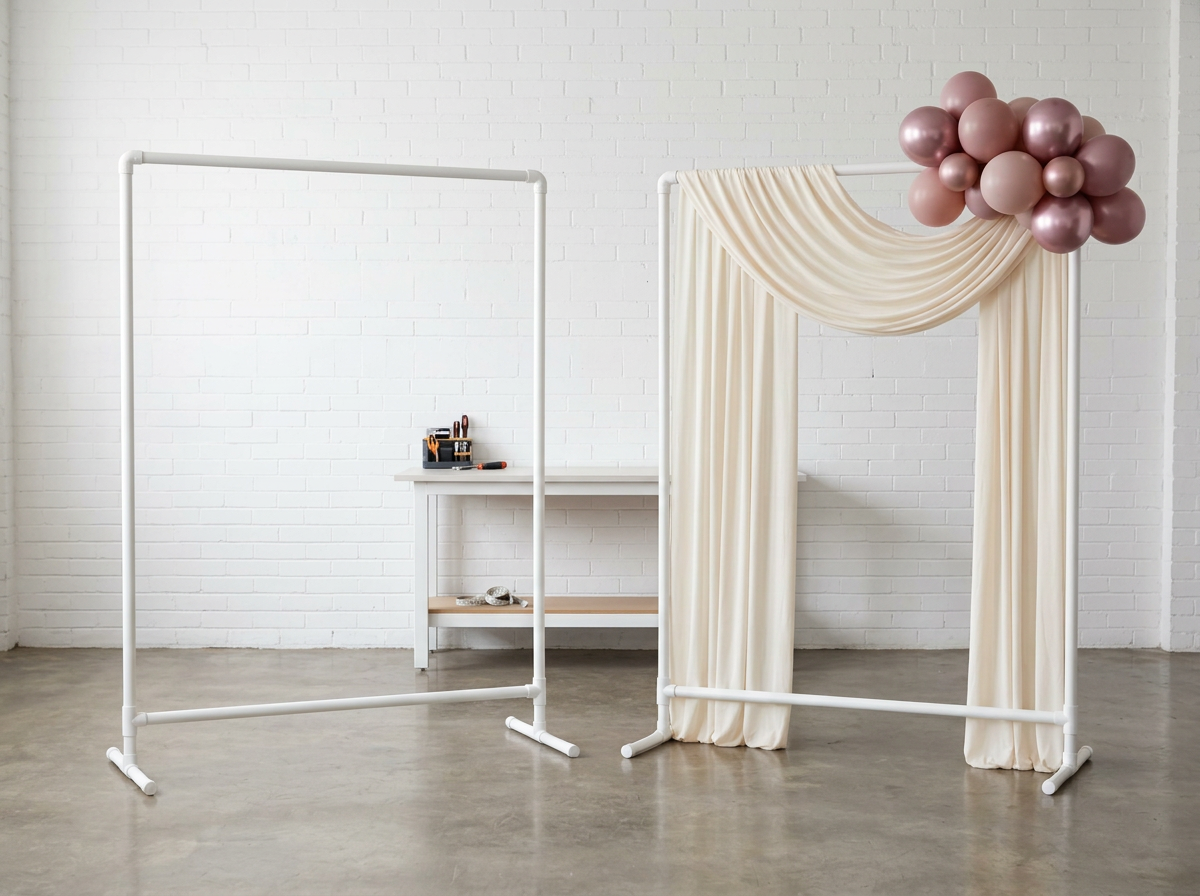 Estructuras rectangulares construidas con tubos PVC